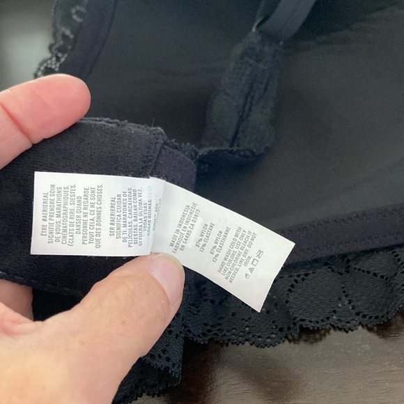 NWOT Aerie 36DD black lace bra that can be worn standard or as a racer back. - Picture 7 of 8